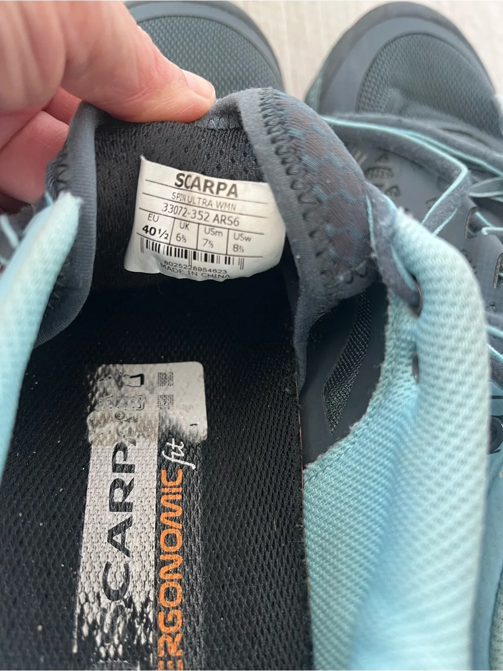 Scarpa Spin Ultra Running Shoe Women’s Trail Running Hiking EU 40.5 US 7.5